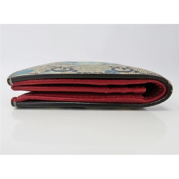 Gucci Beige and Blue Floral Women's Wallet - Picture 3 of 10